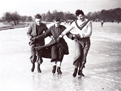 Skating on Longholme Lake, 1955