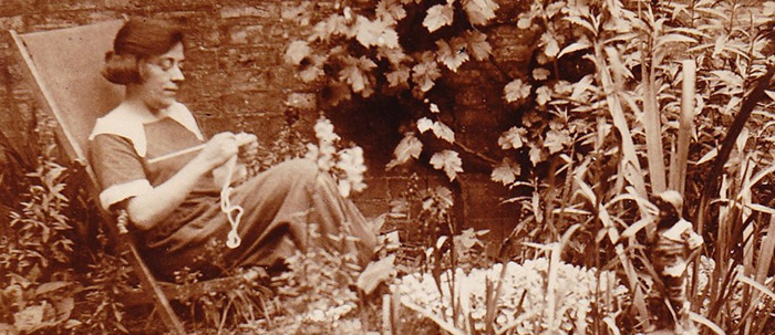 Rosie in garden - 1920